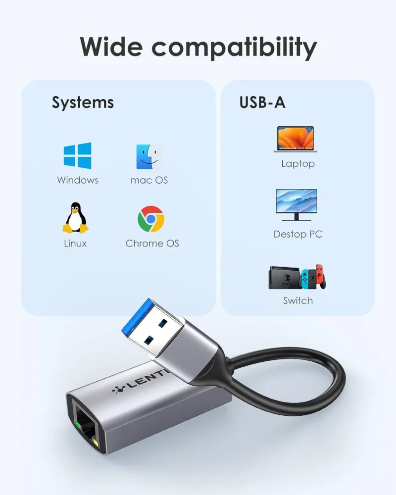 مبدل USB-A به HU604|RJ45